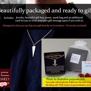 Confirmation Gift for Boys or Men - Personalized Custom Engraved Necklace with Sentimental Message bild 5
