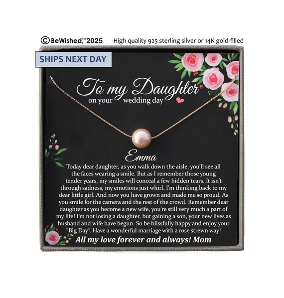 Bride Gift from Mom to Daughter on Wedding Day gift for Daughter on wedding day from Mother to Daughter Wedding Bride Gift from Father, Dad