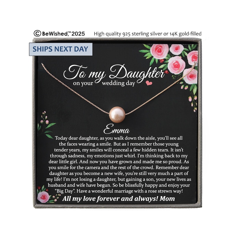 Bride Gift from Mom to Daughter on Wedding Day gift for Daughter on wedding day from Mother to Daughter Wedding From Father to Bride, From Dad to Daughter