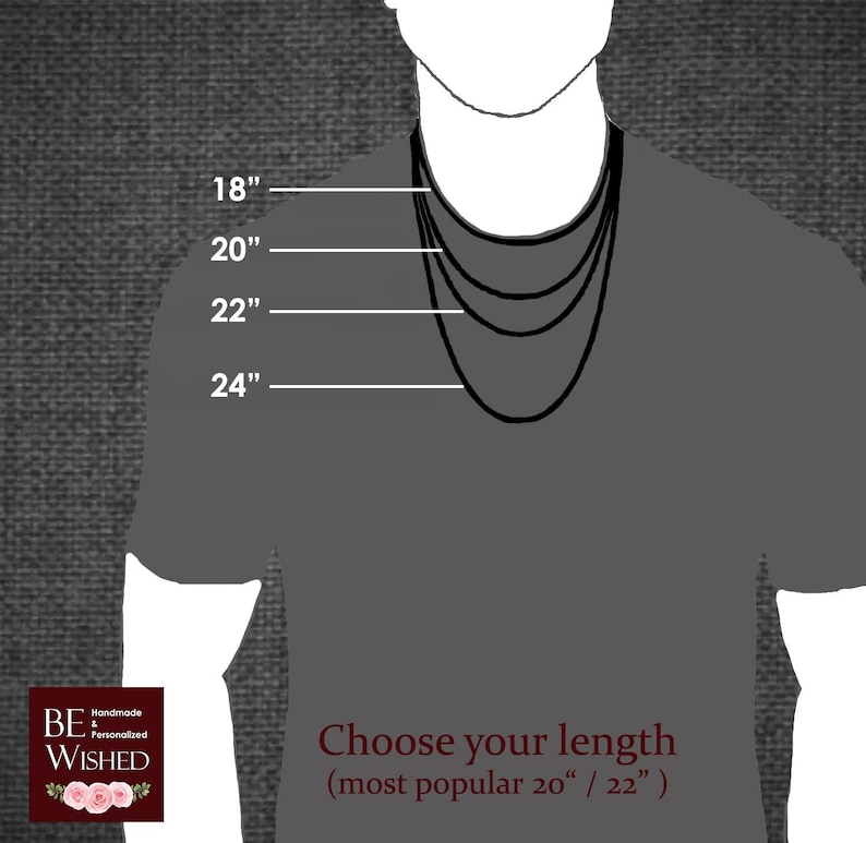 Confirmation Gift for Boys or Men - Personalized Custom Engraved Necklace with Sentimental Message bild 15