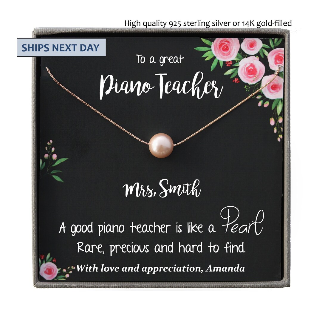 Piano Teacher Gift Thank You Gift for Music Teacher Gift, Personalized ...