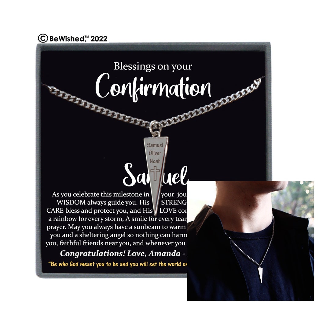 Confirmation Gifts for Boys, Confirmation Gifts for Teenage Boys or Men, Personalized Custom