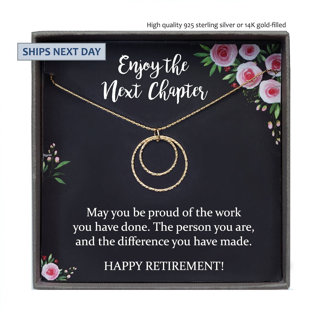 Retirement Gifts for Women Necklace, Teacher Retirement Gift Retirement