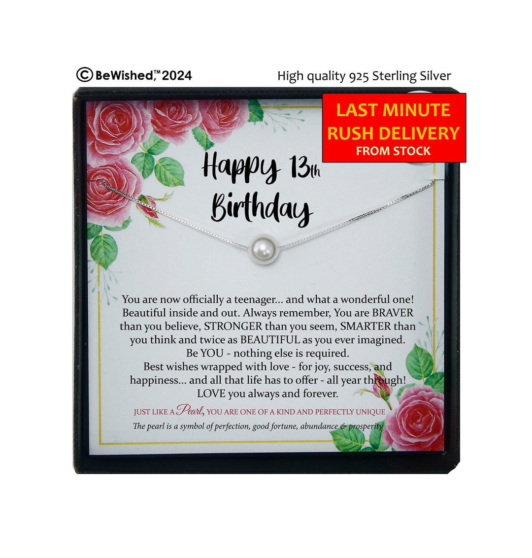 Personalized 13 Year Old Girl Gift, 13th Birthday Gift For Daughter