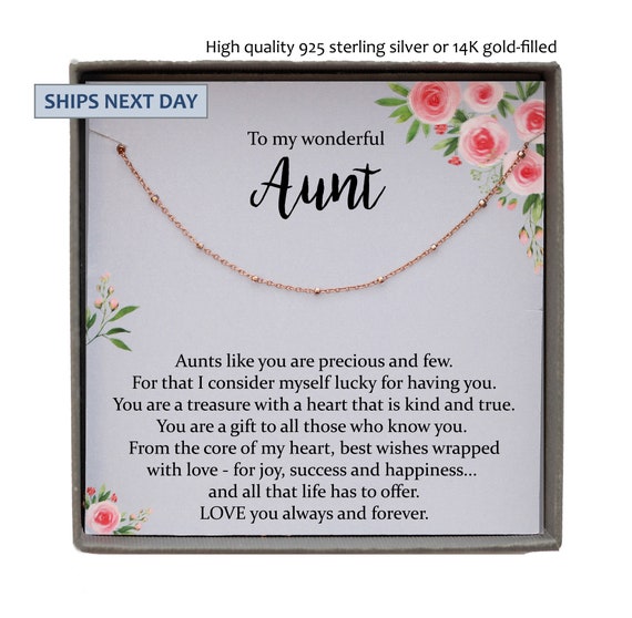 Aunt jewelry best sale gifts