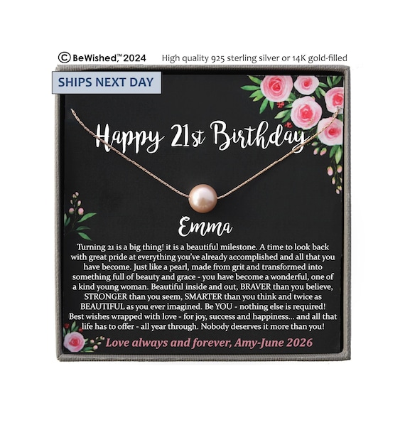 21st Birthday Gift for her Jewelry, Birthday Gift ideas, Gift for 21st Birthday Girl, Twenty First Birthday, Personalized Gift