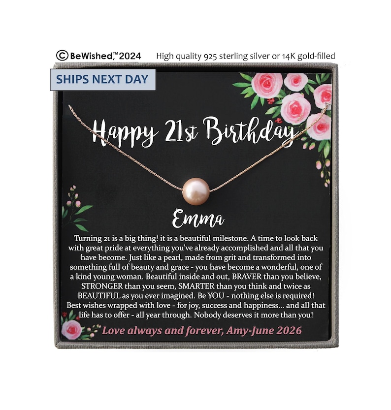 21st Birthday Gift for her Jewelry, Birthday Gift ideas, Gift for 21st Birthday Girl, Twenty First Birthday, Personalized Gift