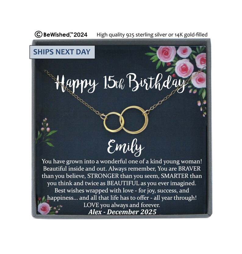 15th Birthday Gift for her, Gifts for Girls, Gift for 15 years old girl, quinceanera gifts for teenage girls gifts