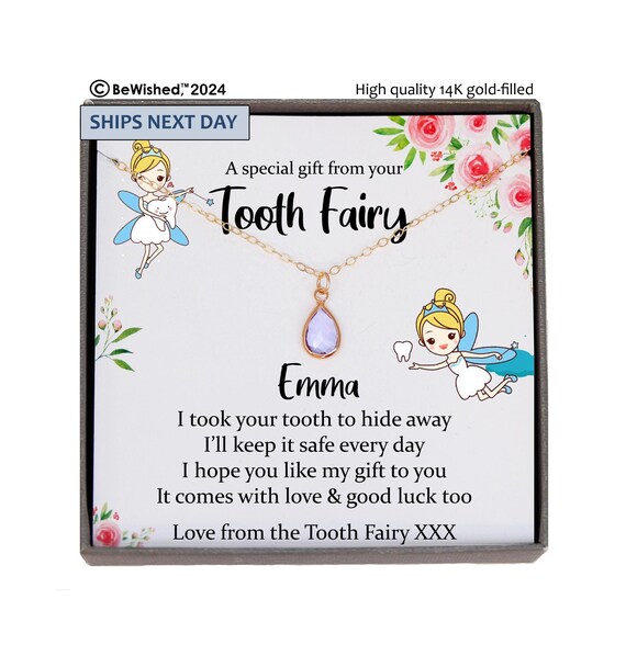 Tooth Fairy Gift from Tooth Fairy Letter Personalized Tooth Fairy Present for Girl Lost Tooth Gift to put under the pillow