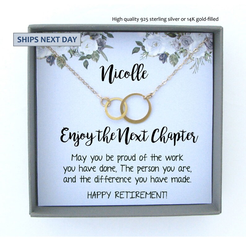 Retirement Gifts for Women Necklace Teacher Retirement Gift Etsy