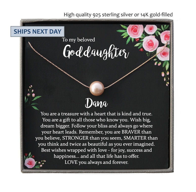 Goddaughter Gifts From Godmother Goddaughter Necklace Etsy