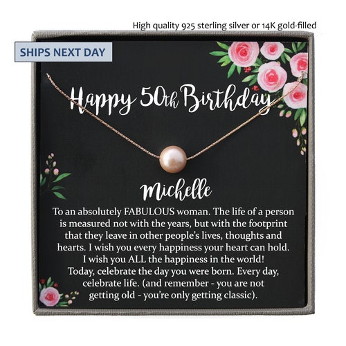 Personalized 50th Birthday Gift for Women 50th Gift for Etsy