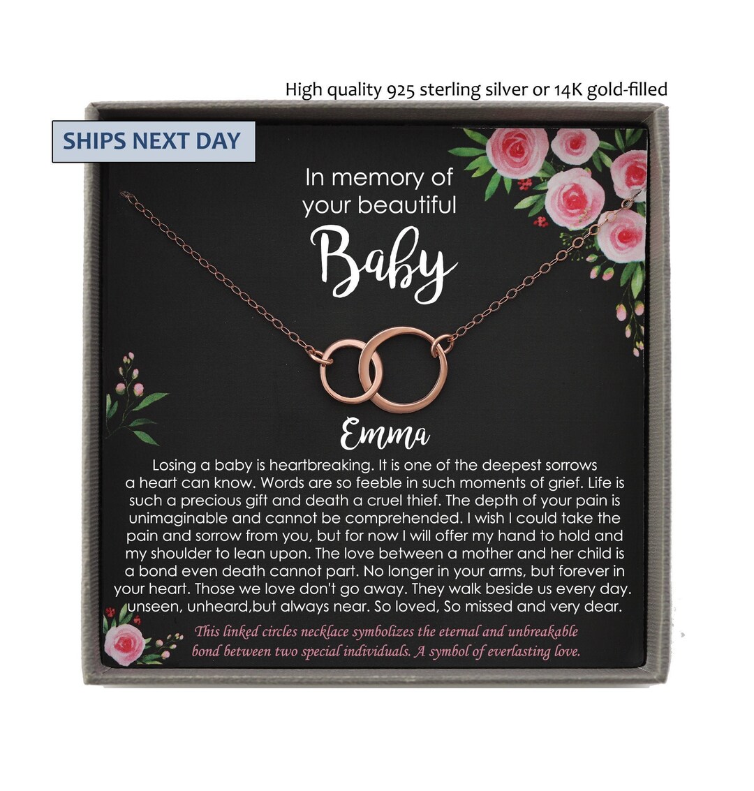 Baby Loss Gift, Infant Loss Gifts, Loss of Baby Necklace, Miscarriage ...