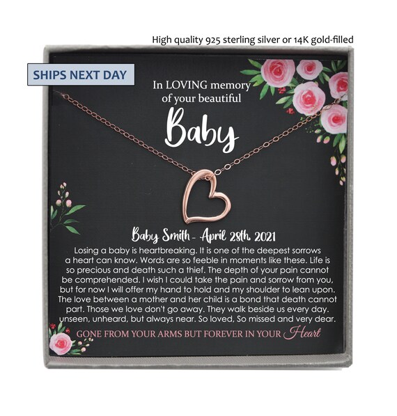 Baby Loss Gift Infant Loss Gifts Loss of Baby Necklace Etsy.de