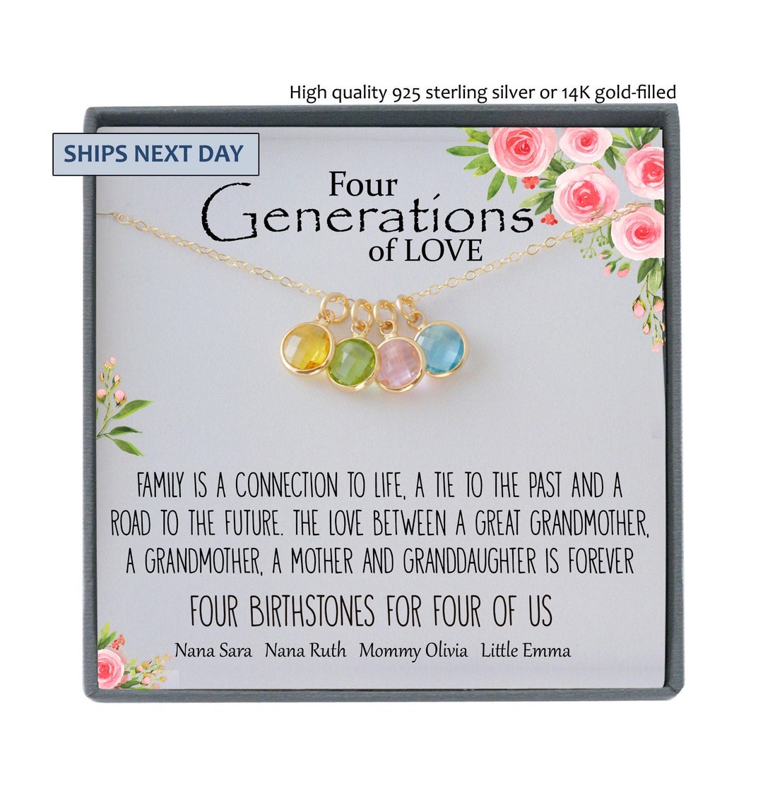 Generations necklace for grandma clearance
