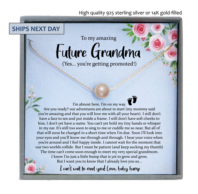 Baby Announcement Grandparent, New Grandma Gift, Promoted to Grandma Pregnancy Reveal Gift for New Grandmother Gift, First Time Grandma image 1