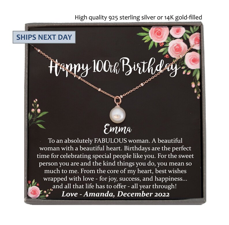 100th Birthday Gift for Women 100 Year Old Birthday Gift Etsy