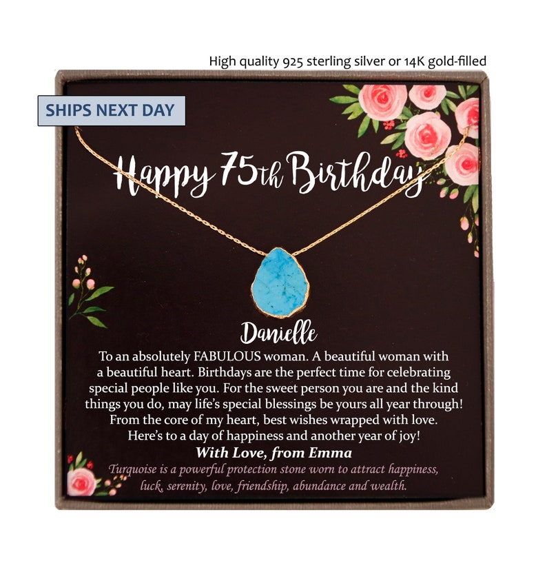 75th Birthday Gift for Women 75 Year Old Birthday Gift 75th Etsy