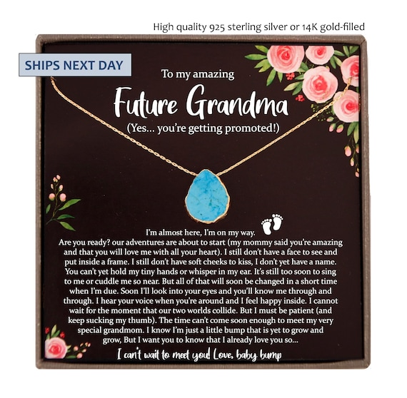 Baby Announcement Grandparent, New Grandma Gift, Promoted to Grandma Pregnancy Reveal Gift for New Grandmother Gift, First Time Grandma