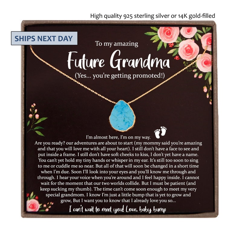 Baby Announcement Grandparent, New Grandma Gift, Promoted to Grandma Pregnancy Reveal Gift for New Grandmother Gift, First Time Grandma