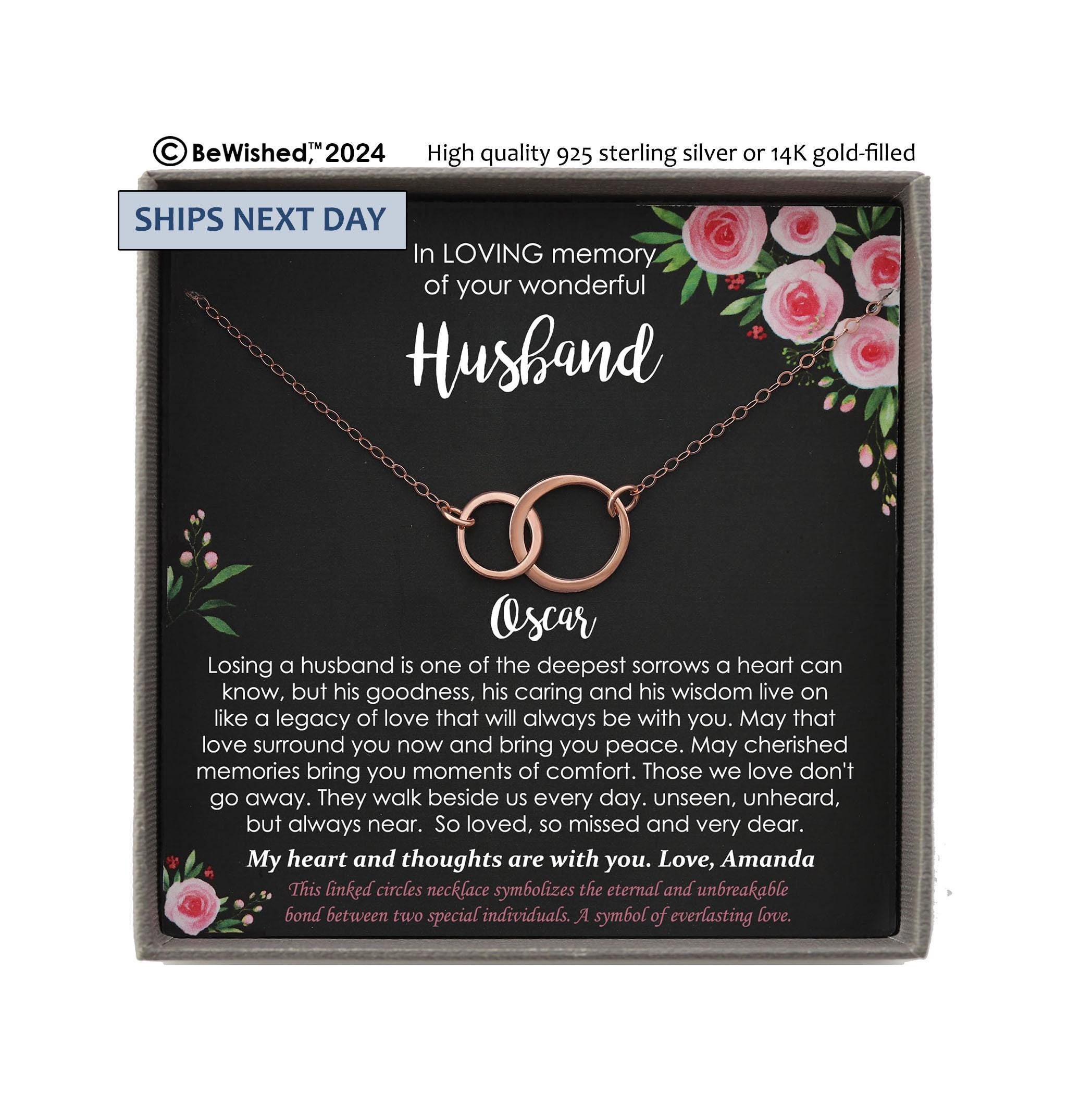 Memorial gift Husband Loss of Husband In Memory of Husband Sorry for your loss of Spouse loss of loved one condolence gift, bereavement gift