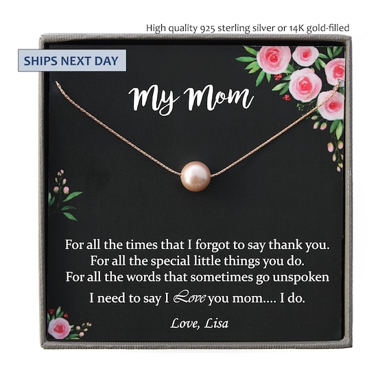 Sentimental Gifts For Mom Gift Mom Birthday Gift From Daughter Happy Birthday Mom Necklace From Daughter Meaningful Gifts For Mom Jewelry