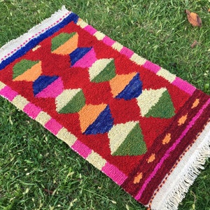Boho Pequeña Alfombra, Alfombra Shaggy, Alfombra de Baño, Alfombra Vintage, Alfombra Turca, Alfombra Oushak, 1'74x3' ft, Alfombra Pequeña Roja, Alfombras de Piso Pequeño, Alfombras al Aire Libre imagen 1