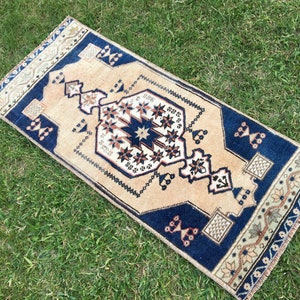 1’54x3’48 ft, Small Rug, Turkish Rug, Distressed Rug, Door Mat Rug, Vintage Rug, Bathroom Rug, Kitchen Rug, Hand Knotted Rug, Antique Rug