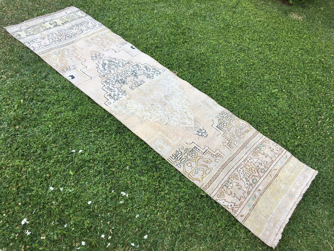 Vintage Turkish Oriental Runner Rug Kitchen Rug Oushak Etsy