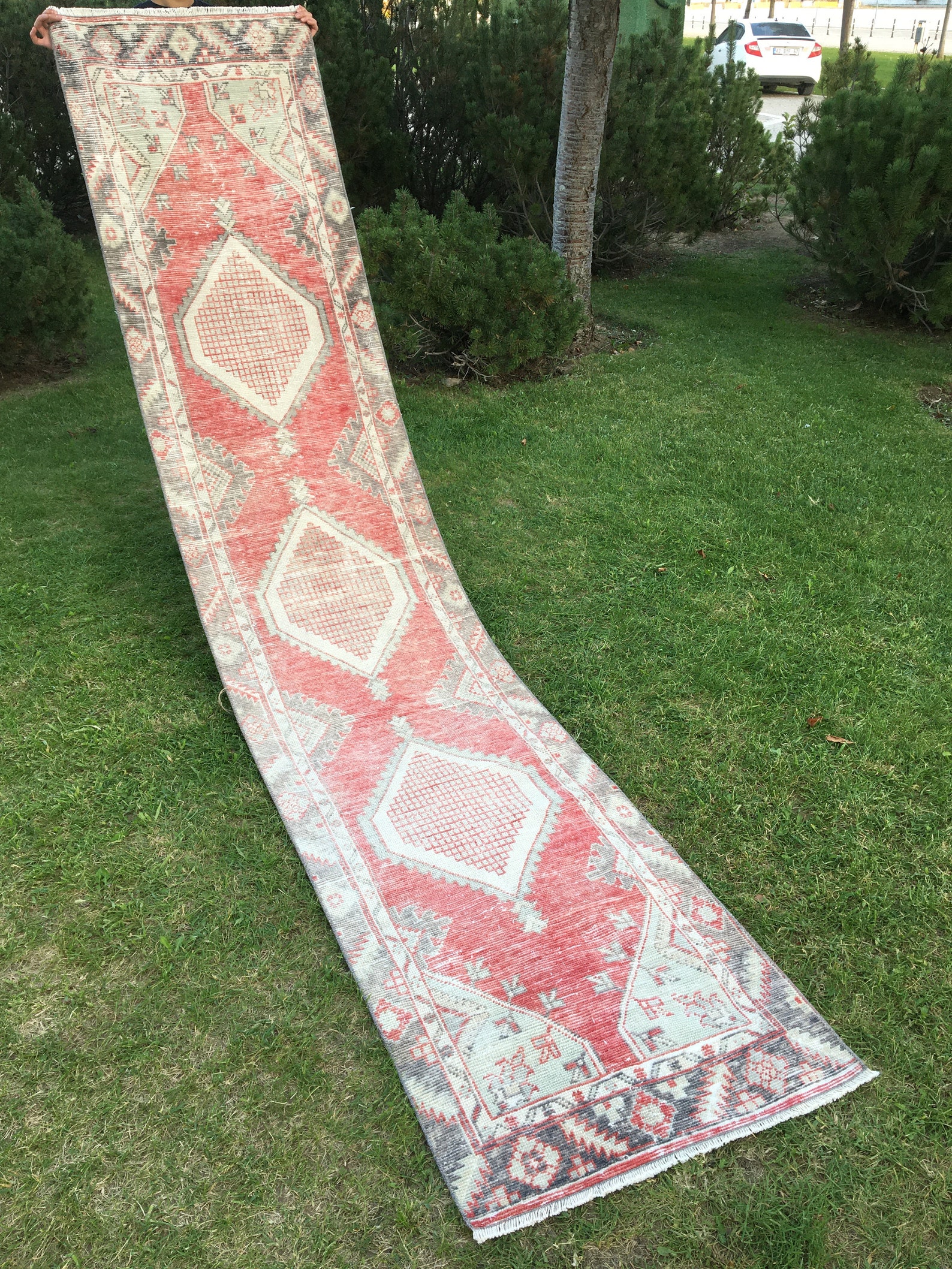 Narrow Runner Rug Distressed Low Pile Runner Hallway Rug Etsy