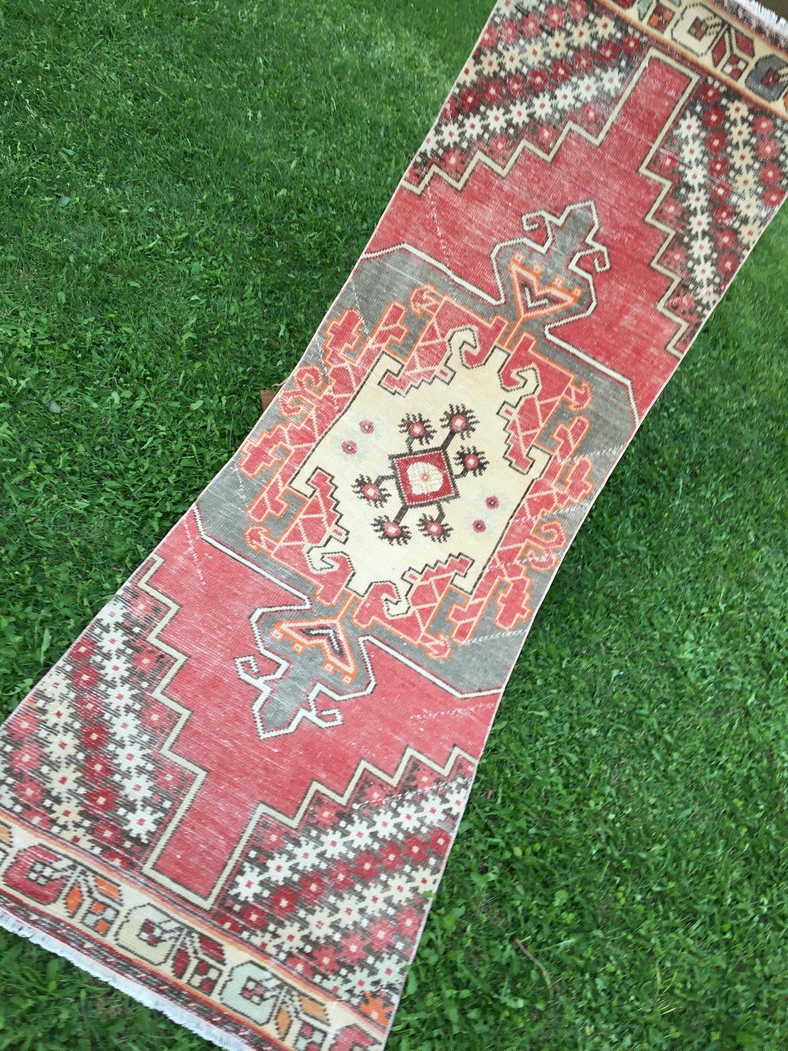 Hand Knotted Red Runner Rug Kitchen Rugs Runner Vintage Etsy