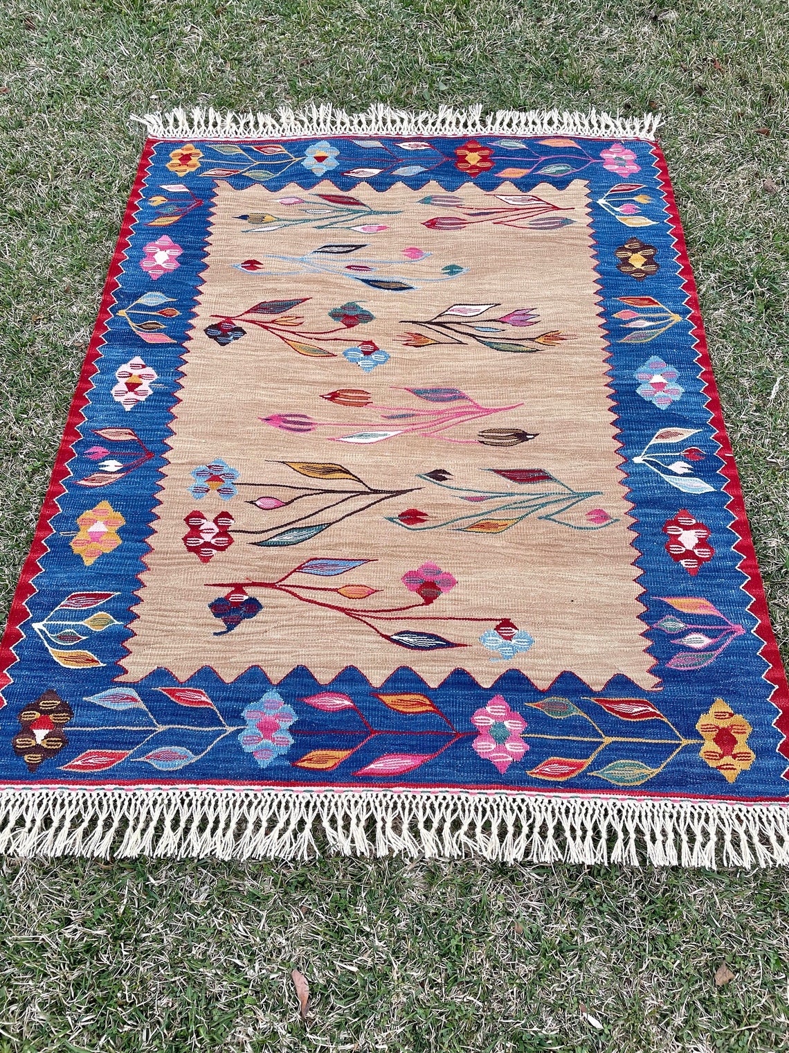 Turkish Kilim Carpet Art Rug Bohemian Kilim Rug Rustic Etsy
