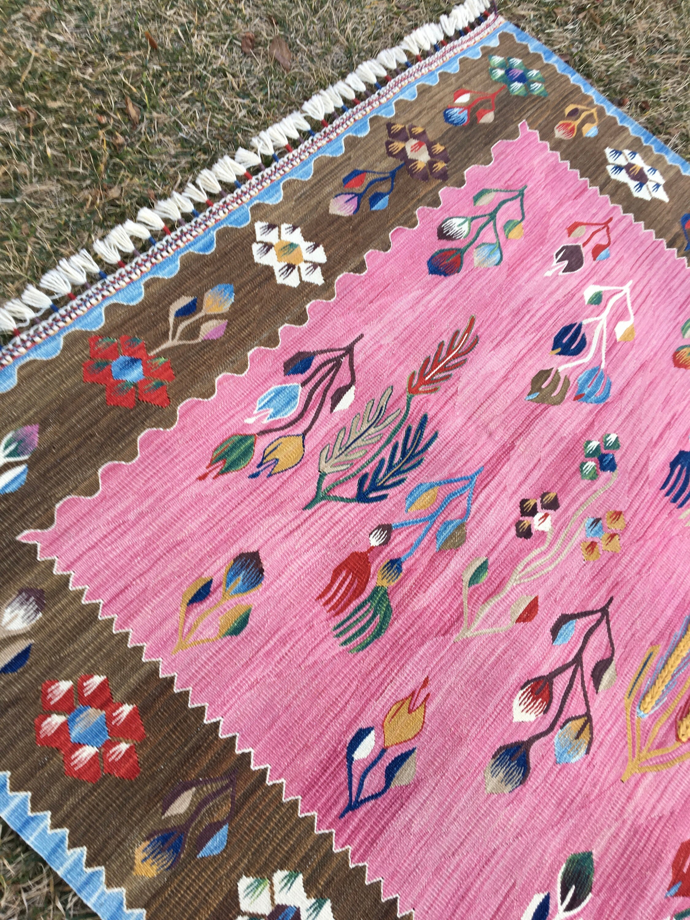 Boho Rug Pink Kilim Rug Turkish Pink Rug Pink Floor Rugs Etsy