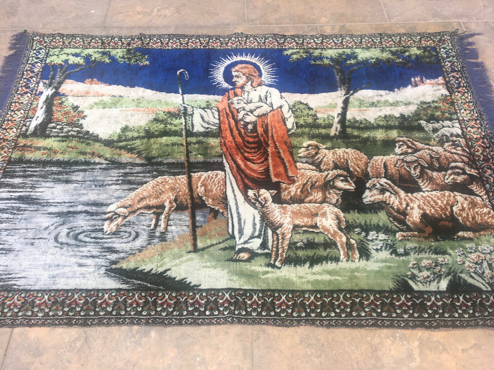Jesus Rugs Graphics Wall Hangings Rug Jesus Picture Wall Decor Vintage Wall Rug | Etsy