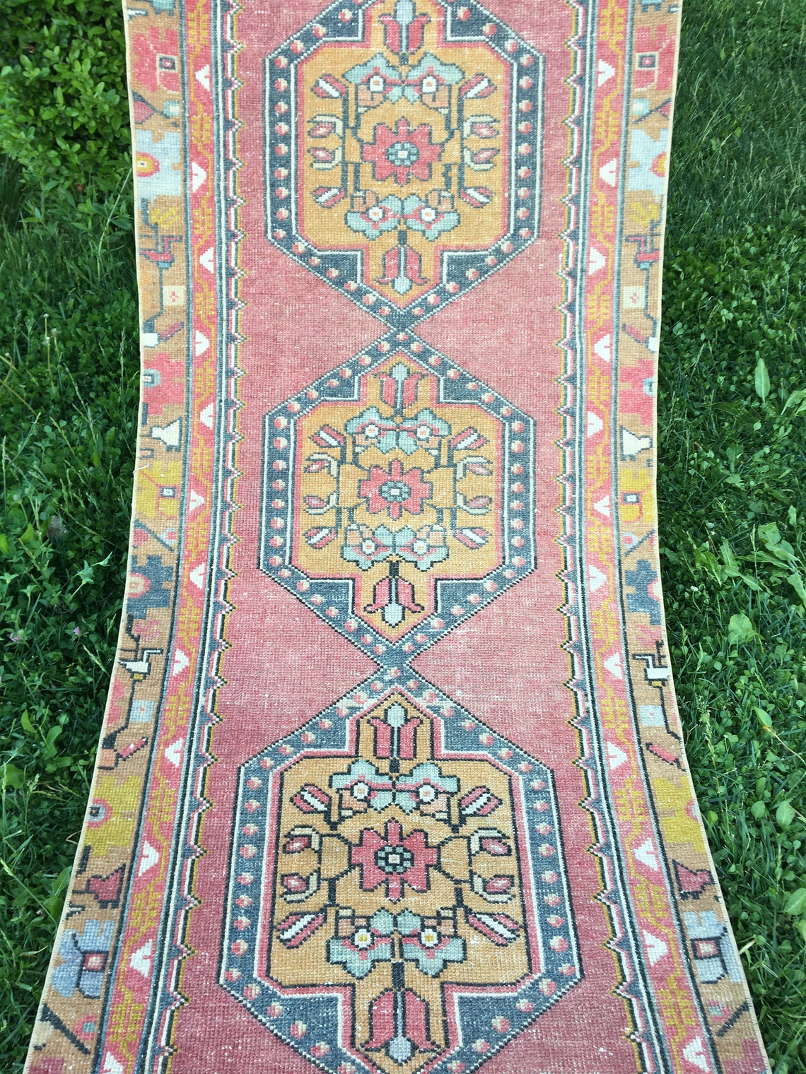 Country Farmhouse Runner Rug Vintage Runners Decorative Rug Etsy