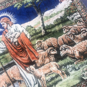Wall Hangings Rug Jesus Picture Wall Decor Vintage Wall Rug | Etsy