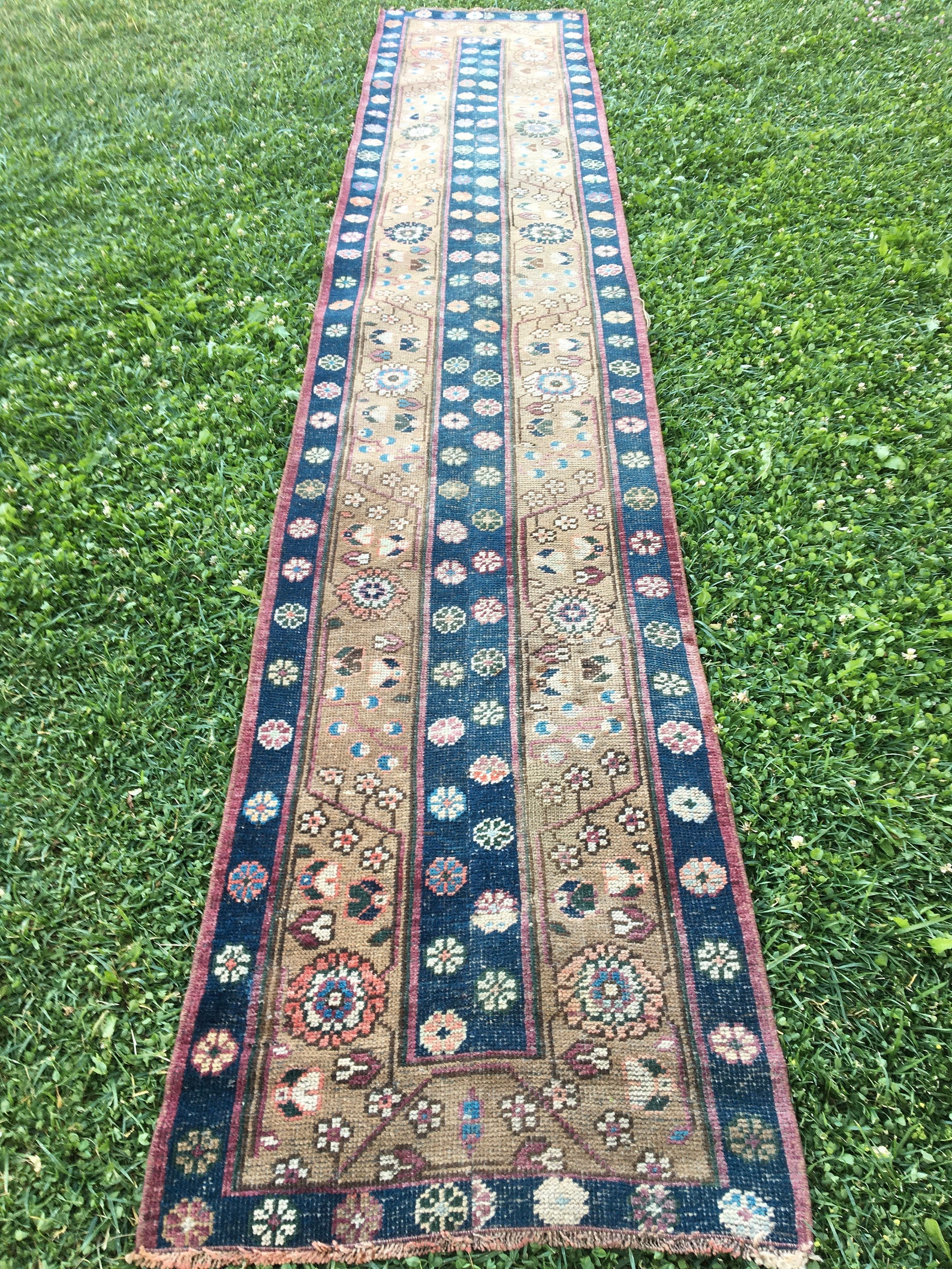 21x11 Ft Antique Turkish Runner Rug Oushak Rug Runner Etsy