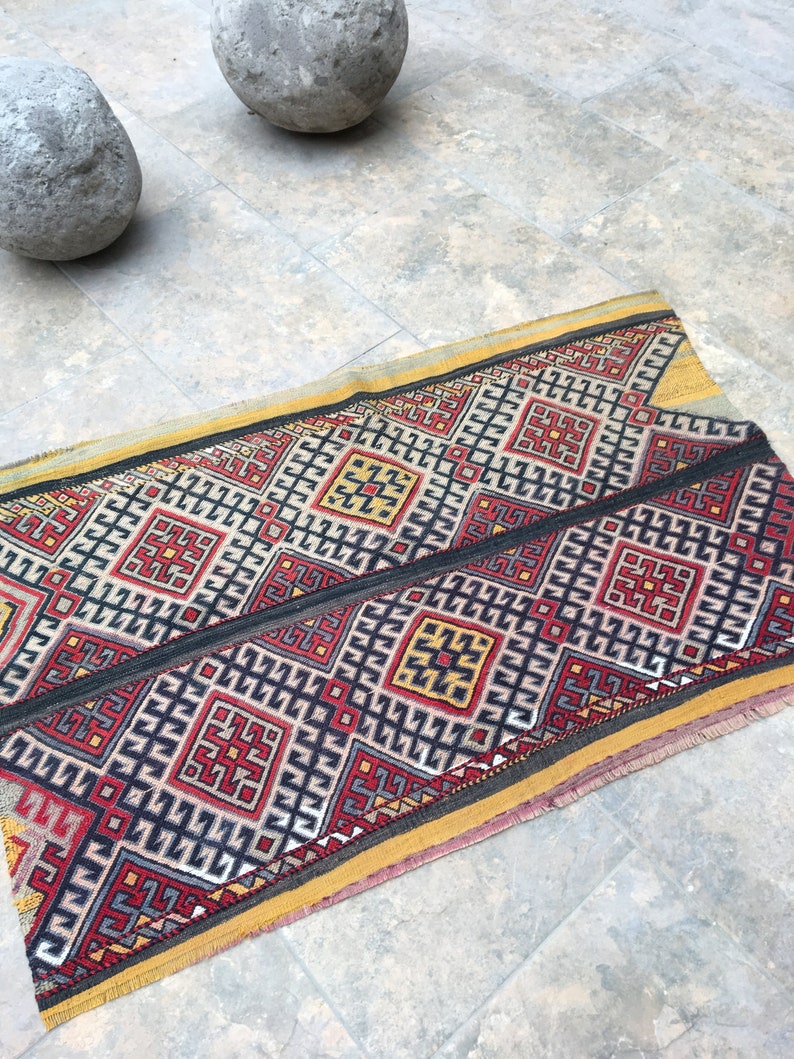 Sumak Kilim Rug Bohemian Kilim Rug Oriental Rug 2\u201969\u2019\u2019x4\u201917\u2019\u2019 ft Free Shiping Turkish Rug Embroidery Rug Oushak Rug Vintage Kilim Rug
