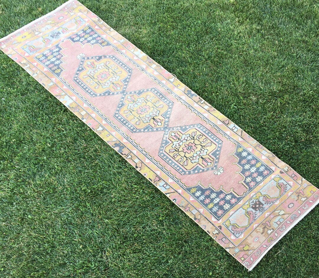 Hand Knotted Rug Runner Oushak Runner Rug Turkish Rug Etsy UK