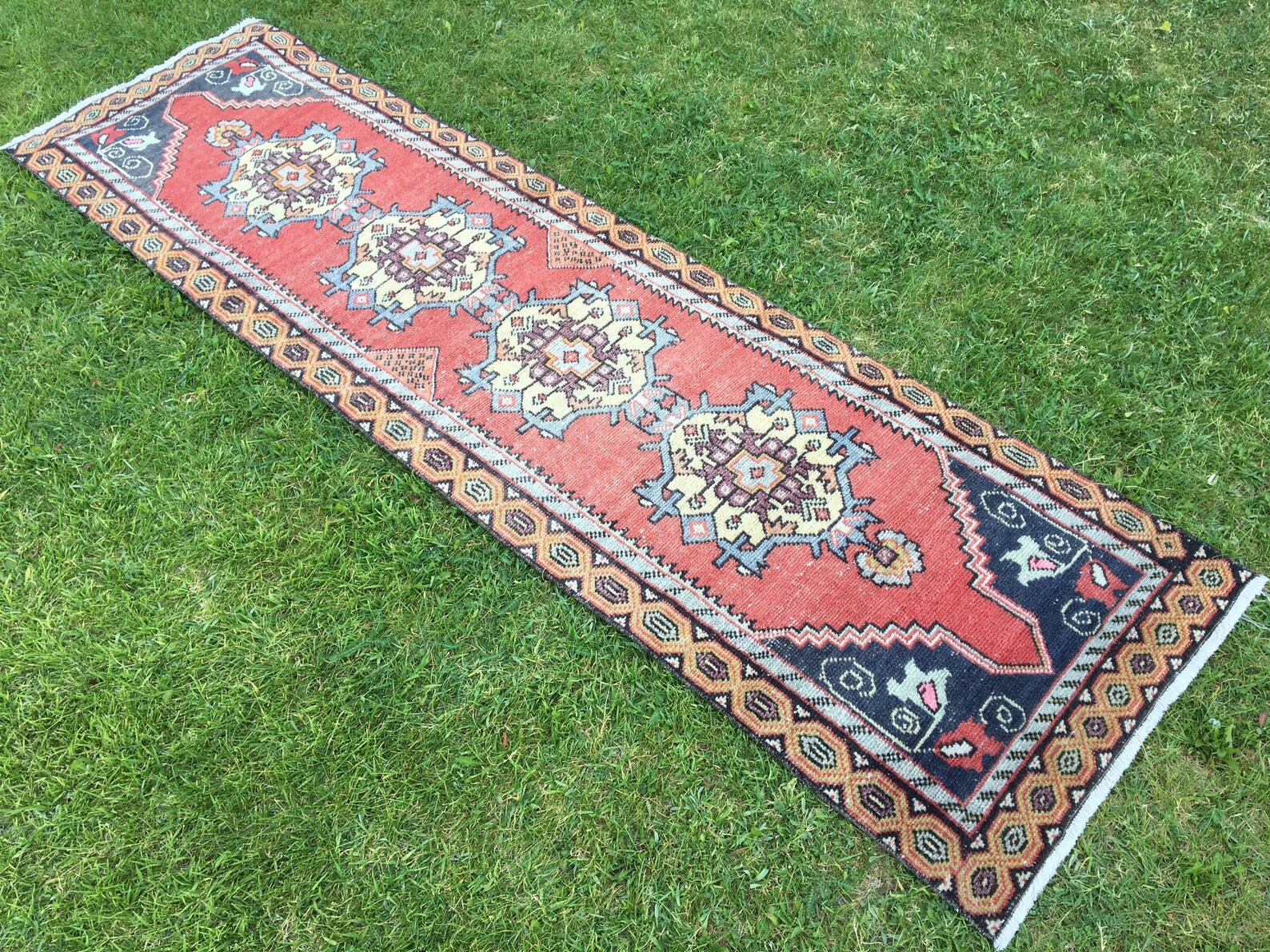 Kitchen Runner Rug Vintage Turkish Rug Runner Distressed Etsy
