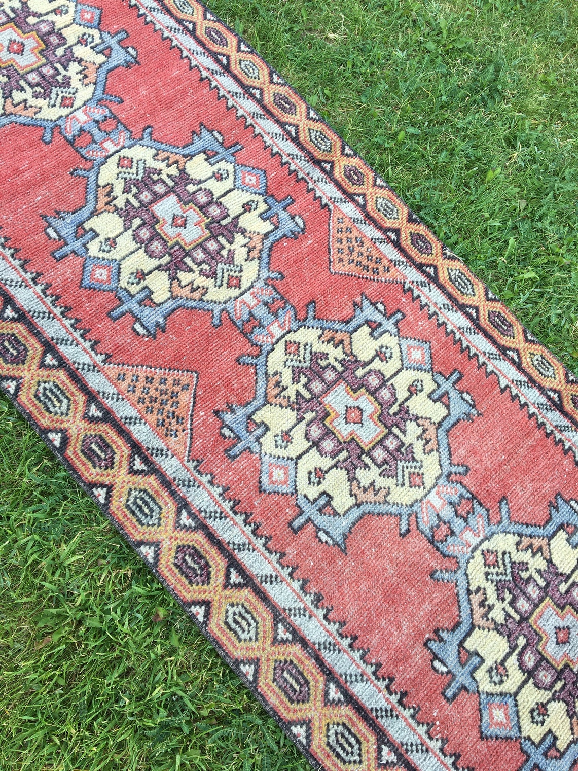 Kitchen Runner Rug Vintage Turkish Rug Runner Distressed Etsy