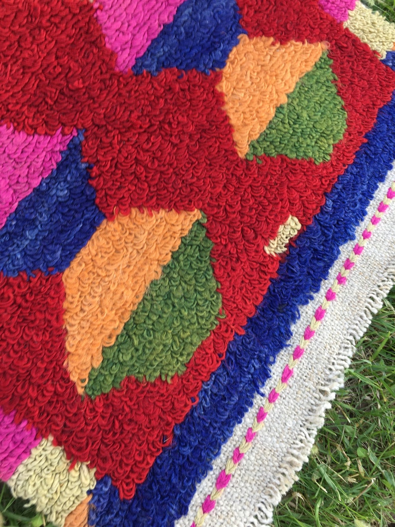 Boho Pequeña Alfombra, Alfombra Shaggy, Alfombra de Baño, Alfombra Vintage, Alfombra Turca, Alfombra Oushak, 1'74x3' ft, Alfombra Pequeña Roja, Alfombras de Piso Pequeño, Alfombras al Aire Libre imagen 8
