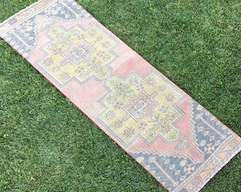 Vintage Rug Runner, Oushak Runner, Oriental Bohemian Rug Runner, Runner Rugs, Kitchen Rug, Home Living Rugs, Turkish Rug Runners, 2’6x8’3 ft