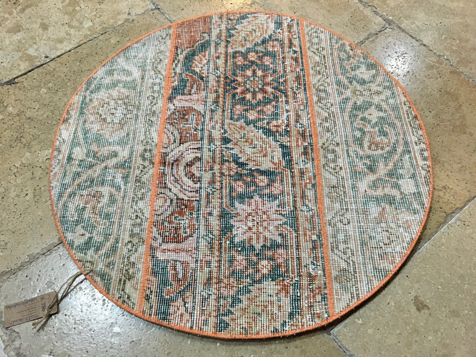 Vintage Small Round Rug Door Mat Rug Bethroom Rug Round Mat Etsy