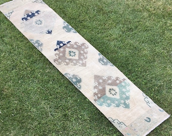 Hallway Runner Rug, Turkish Runner Rug, Vintage Runner Rug, Runner Rug Long, Turkish Runner, Oushak Runner, Oushak Rug, 2’3” x 11’1” ft
