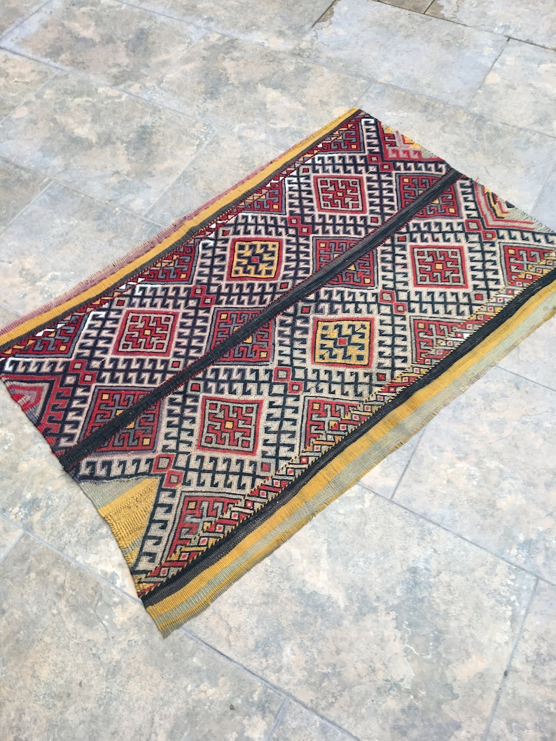 Sumak Kilim Rug Bohemian Kilim Rug Oriental Rug 2\u201969\u2019\u2019x4\u201917\u2019\u2019 ft Free Shiping Turkish Rug Embroidery Rug Oushak Rug Vintage Kilim Rug