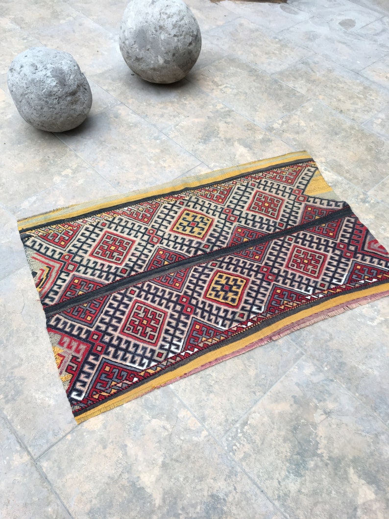 Sumak Kilim Rug Bohemian Kilim Rug Oriental Rug 2\u201969\u2019\u2019x4\u201917\u2019\u2019 ft Free Shiping Turkish Rug Embroidery Rug Oushak Rug Vintage Kilim Rug