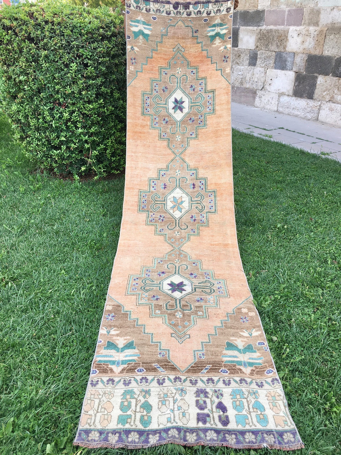 Country Farmhouse Runner Rug Vintage Runners Decorative Rug Etsy