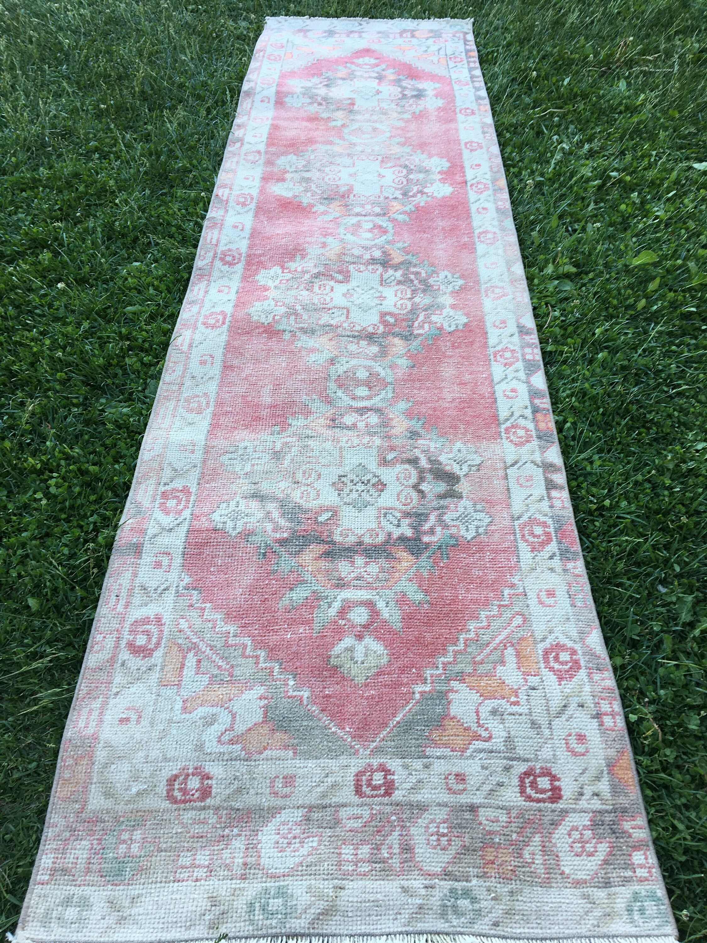 Vintage Oriental Runner Rug Turkish Runner Rug Oushak Runner Etsy UK