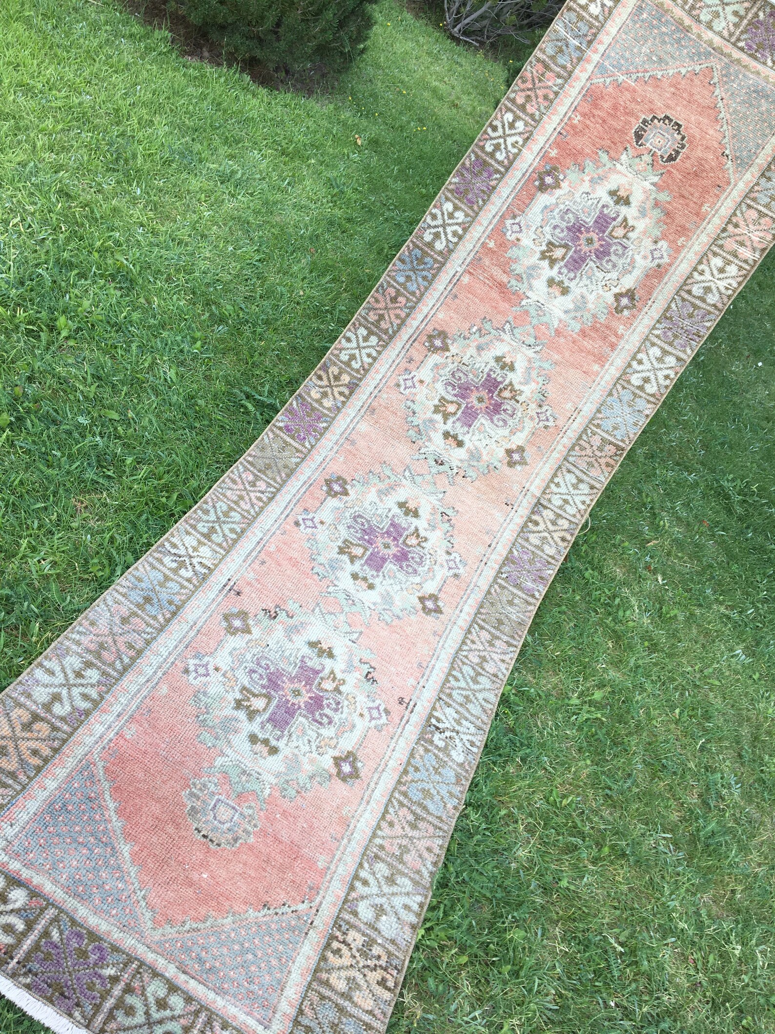 246x9 Runner Rug Vintage Rug Runner Turkish Hallway Rug Etsy